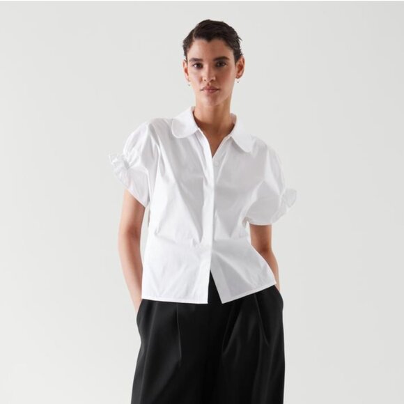 COS smocked short sleeve shirt - Picture 1 of 4
